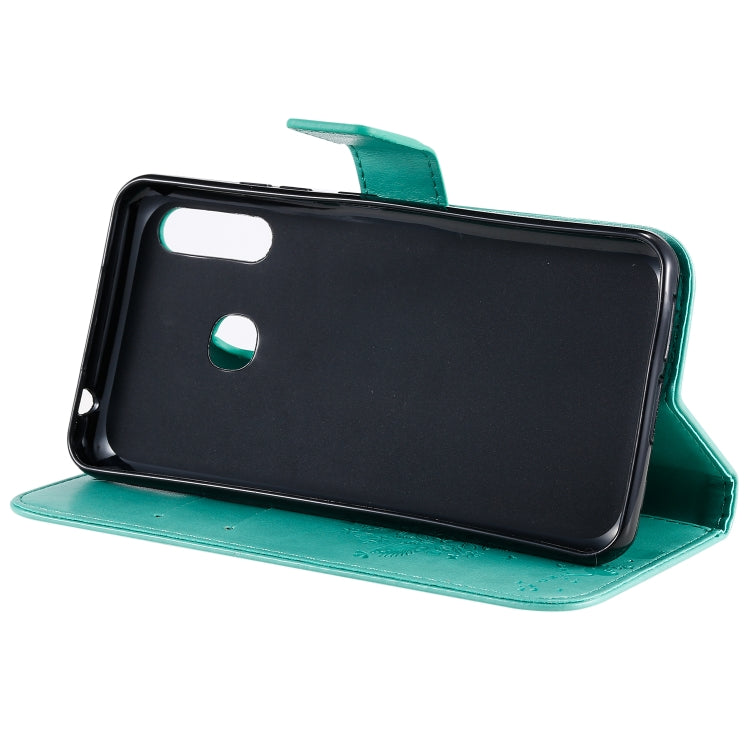 Tree & Cat Pattern Pressed Printing Horizontal Flip PU Leather Case with Holder & Card Slots & Wallet & Lanyard, For Galaxy A70e, For Galaxy A81 / M60S