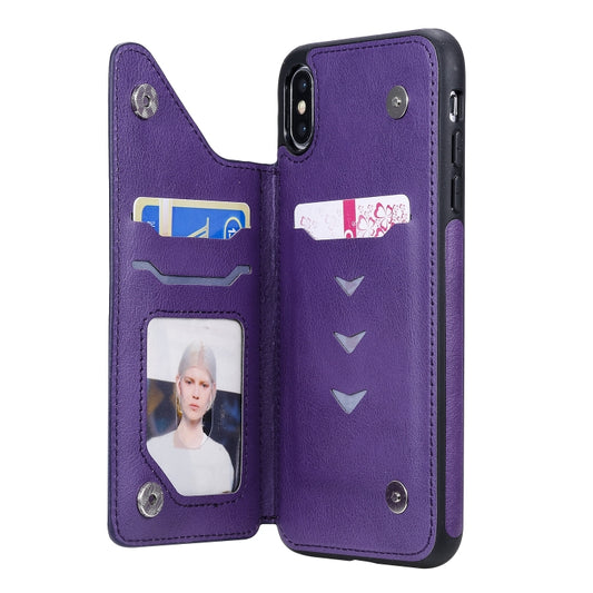 Cat tree patterned shockproof case for iPhone XS/X with card compartments