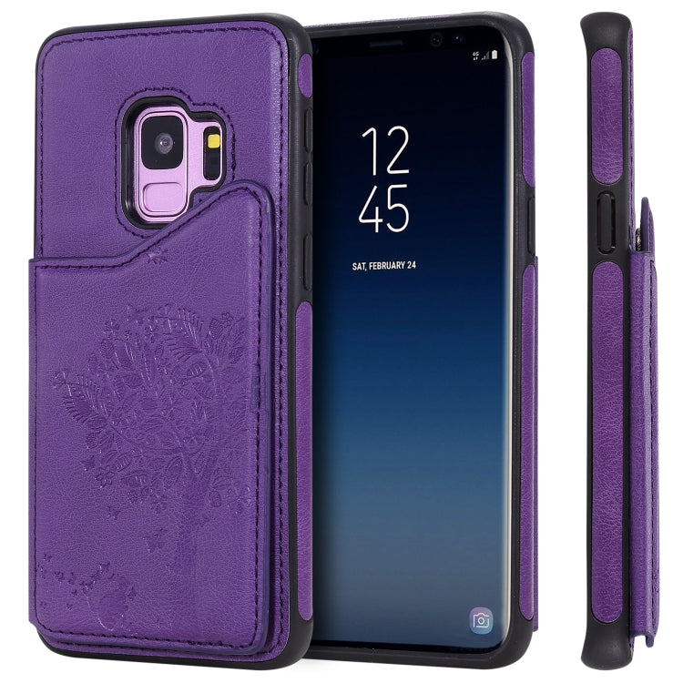 Cat Tree Embossing Pattern Case for Galaxy Note 10, S8, S8+, S9 with Card Slots