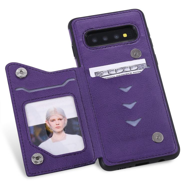 Cat Tree Embossing Pattern Protective Case with Card Slots for Samsung Galaxy S10