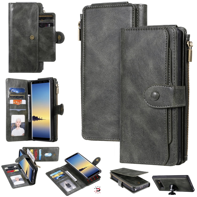 Multifunctional Retro Detachable Magnetic Horizontal Flip Leather Case with Card Slots & Holder & Wallet & Photo Frame, For Galaxy Note 8, For Galaxy Note 10, For Galaxy Note 10+, For Galaxy S8