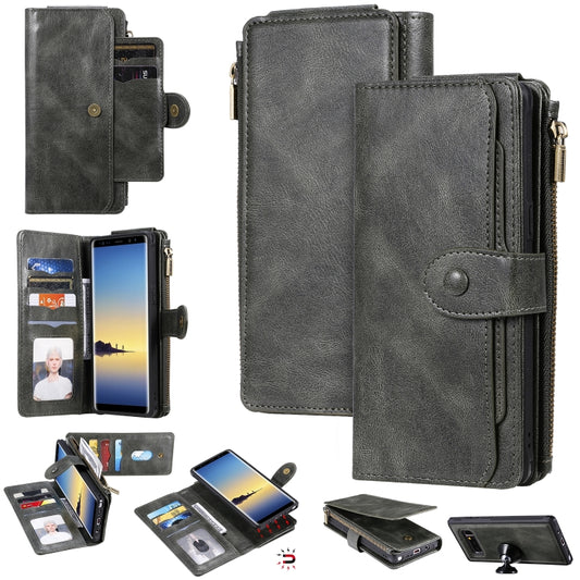 Retro magnetic leather flip case for Galaxy Note 8, Note 10, Note 10+, S8 with card slots and wallet