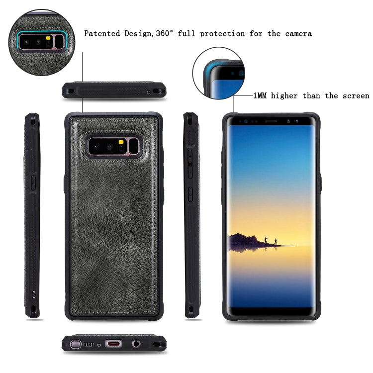 Multifunctional Retro Detachable Magnetic Horizontal Flip Leather Case with Card Slots & Holder & Wallet & Photo Frame, For Galaxy Note 8, For Galaxy Note 10, For Galaxy Note 10+, For Galaxy S8