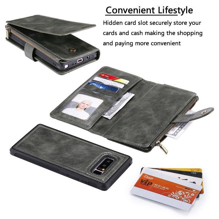 Multifunctional Retro Detachable Magnetic Horizontal Flip Leather Case with Card Slots & Holder & Wallet & Photo Frame, For Galaxy Note 8, For Galaxy Note 10, For Galaxy Note 10+, For Galaxy S8