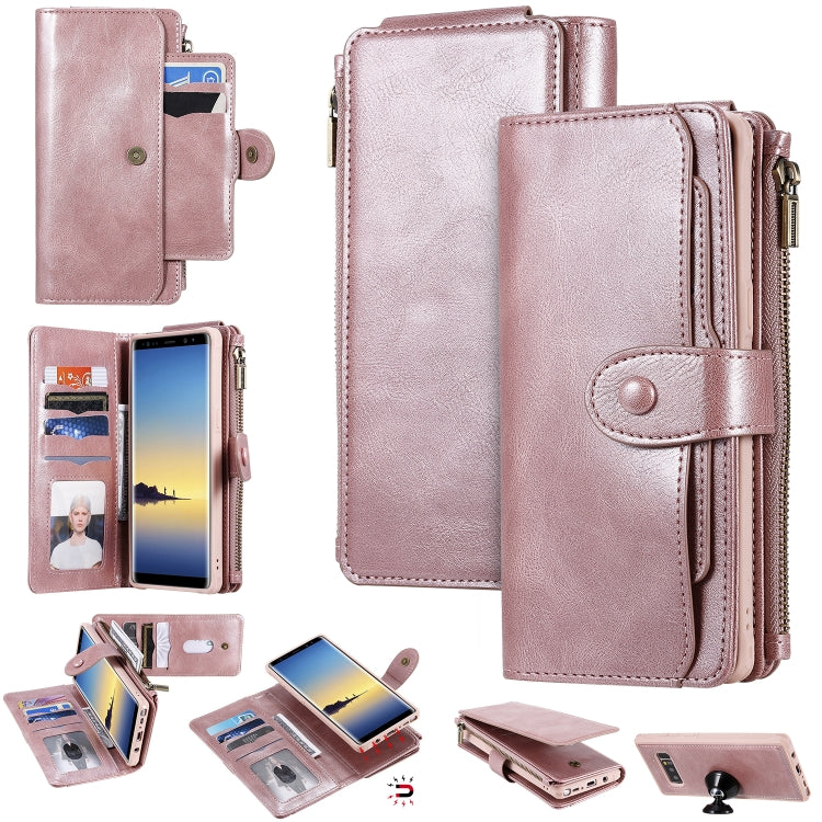 Multifunctional Retro Detachable Magnetic Horizontal Flip Leather Case with Card Slots & Holder & Wallet & Photo Frame, For Galaxy Note 8, For Galaxy Note 10, For Galaxy Note 10+, For Galaxy S8