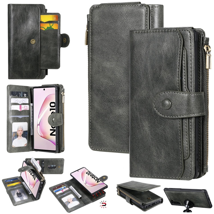 Multifunctional Retro Detachable Magnetic Horizontal Flip Leather Case with Card Slots & Holder & Wallet & Photo Frame, For Galaxy Note 8, For Galaxy Note 10, For Galaxy Note 10+, For Galaxy S8