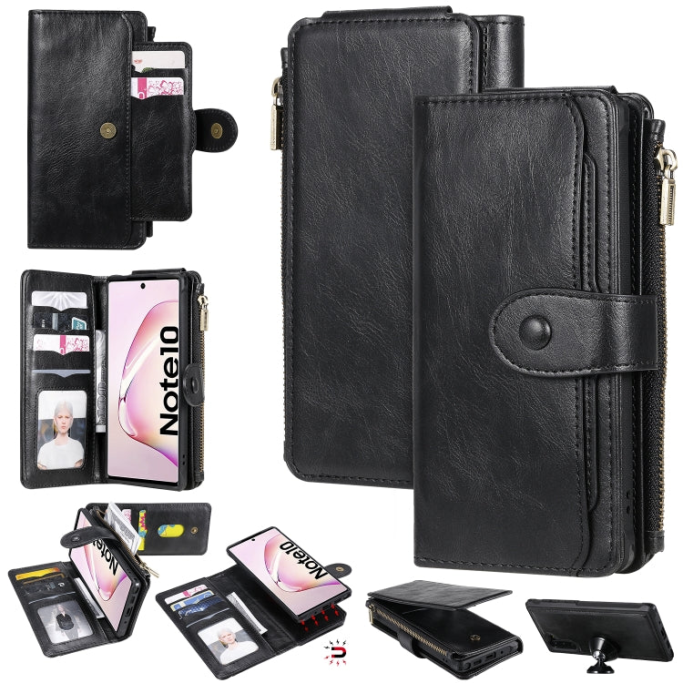 Multifunctional Retro Detachable Magnetic Horizontal Flip Leather Case with Card Slots & Holder & Wallet & Photo Frame, For Galaxy Note 8, For Galaxy Note 10, For Galaxy Note 10+, For Galaxy S8