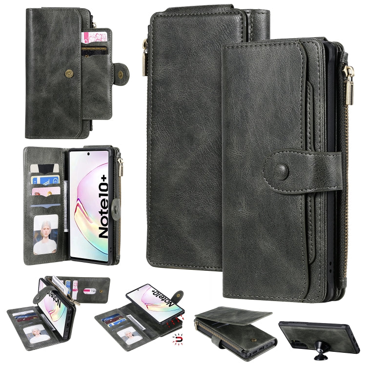 Multifunctional Retro Detachable Magnetic Horizontal Flip Leather Case with Card Slots & Holder & Wallet & Photo Frame, For Galaxy Note 8, For Galaxy Note 10, For Galaxy Note 10+, For Galaxy S8