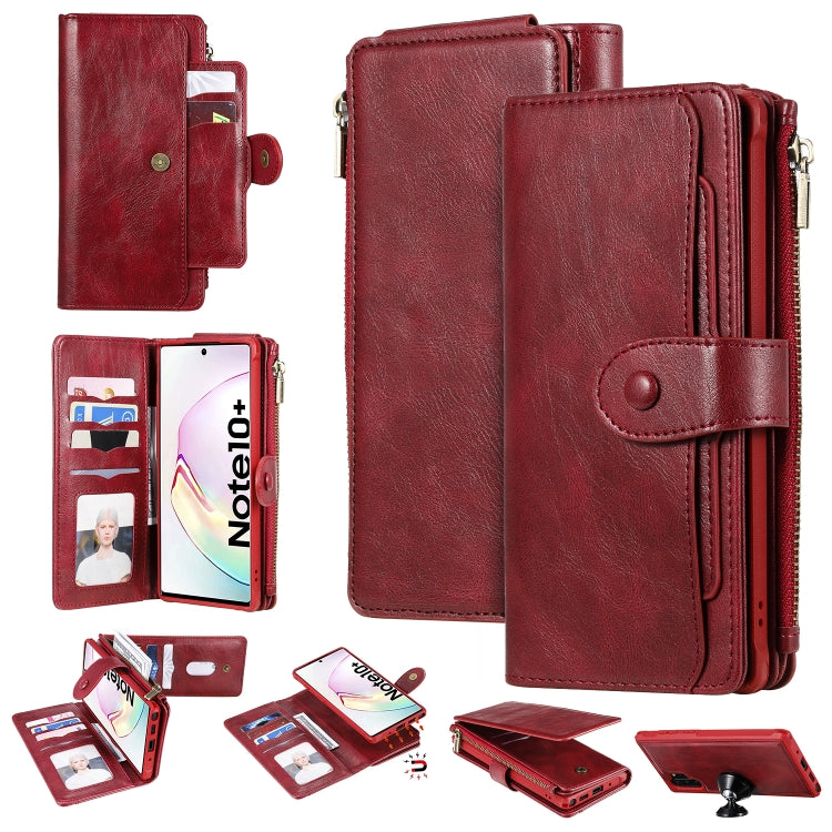 Multifunctional Retro Detachable Magnetic Horizontal Flip Leather Case with Card Slots & Holder & Wallet & Photo Frame, For Galaxy Note 8, For Galaxy Note 10, For Galaxy Note 10+, For Galaxy S8