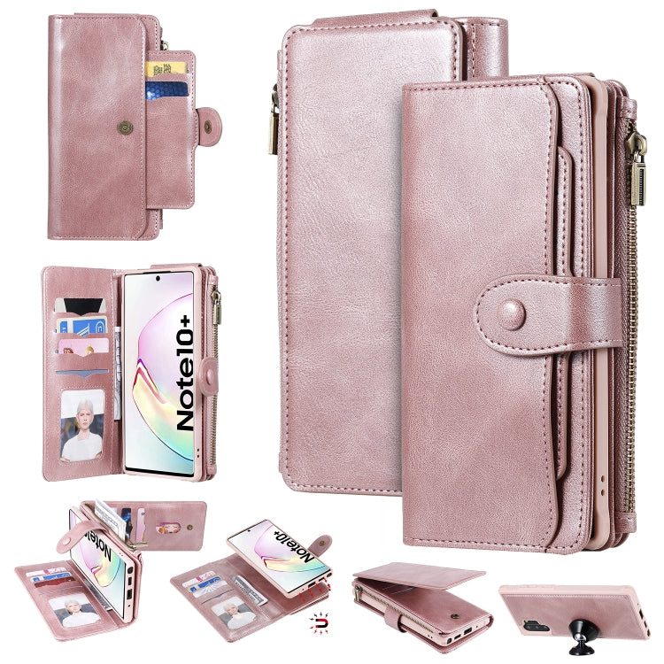 Multifunctional Retro Detachable Magnetic Horizontal Flip Leather Case with Card Slots & Holder & Wallet & Photo Frame, For Galaxy Note 8, For Galaxy Note 10, For Galaxy Note 10+, For Galaxy S8