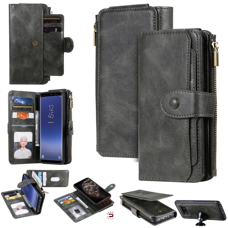 Multifunctional Retro Detachable Magnetic Horizontal Flip Leather Case with Card Slots & Holder & Wallet & Photo Frame, For Galaxy Note 8, For Galaxy Note 10, For Galaxy Note 10+, For Galaxy S8