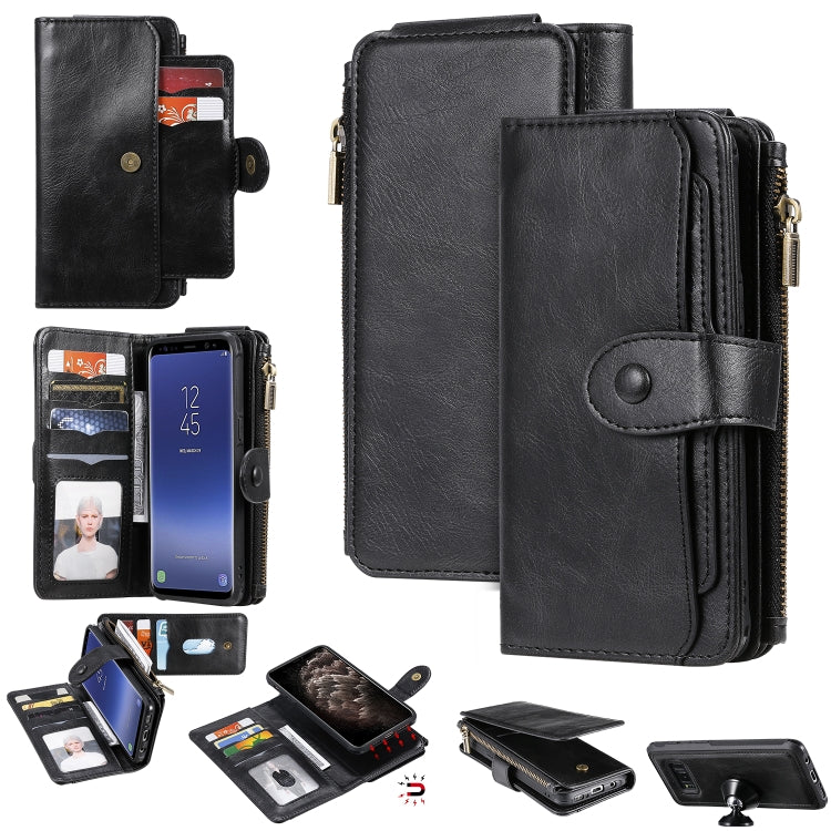 Multifunctional Retro Detachable Magnetic Horizontal Flip Leather Case with Card Slots & Holder & Wallet & Photo Frame, For Galaxy Note 8, For Galaxy Note 10, For Galaxy Note 10+, For Galaxy S8