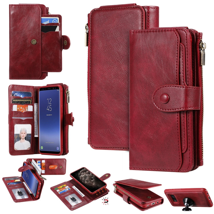 Multifunctional Retro Detachable Magnetic Horizontal Flip Leather Case with Card Slots & Holder & Wallet & Photo Frame, For Galaxy Note 8, For Galaxy Note 10, For Galaxy Note 10+, For Galaxy S8