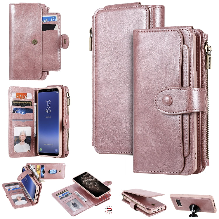 Multifunctional Retro Detachable Magnetic Horizontal Flip Leather Case with Card Slots & Holder & Wallet & Photo Frame, For Galaxy Note 8, For Galaxy Note 10, For Galaxy Note 10+, For Galaxy S8