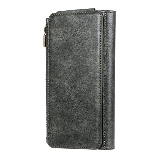 Galaxy S10 S9+ protective case with horizontal flip closure, multiple card compartments, and kickstand