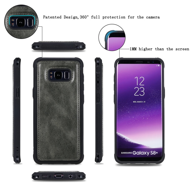 Multifunctional Retro Detachable Magnetic Horizontal Flip Leather Case with Card Slots & Holder & Wallet & Photo Frame, For Galaxy S8+, For Galaxy S9, For Galaxy S9+, For Galaxy S10
