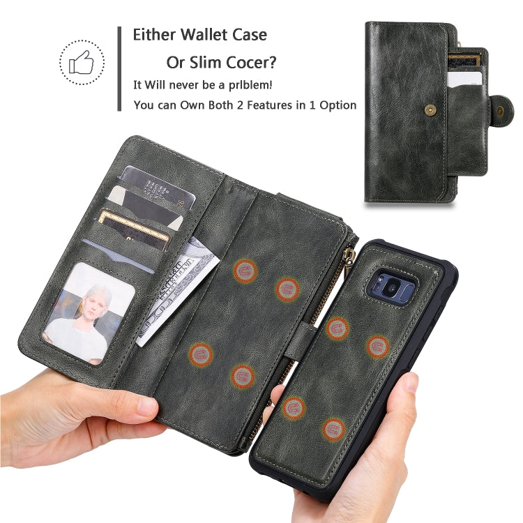 Multifunctional Retro Detachable Magnetic Horizontal Flip Leather Case with Card Slots & Holder & Wallet & Photo Frame, For Galaxy S8+, For Galaxy S9, For Galaxy S9+, For Galaxy S10