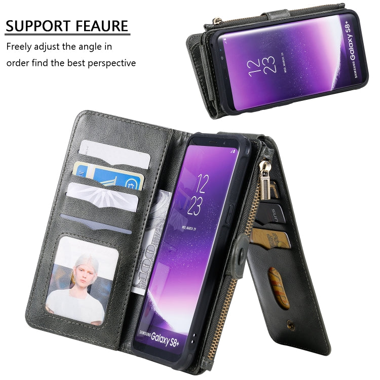 Multifunctional Retro Detachable Magnetic Horizontal Flip Leather Case with Card Slots & Holder & Wallet & Photo Frame, For Galaxy S8+, For Galaxy S9, For Galaxy S9+, For Galaxy S10