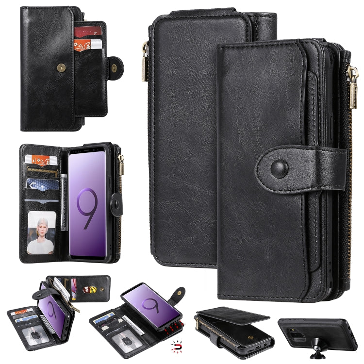 Multifunctional Retro Detachable Magnetic Horizontal Flip Leather Case with Card Slots & Holder & Wallet & Photo Frame, For Galaxy S8+, For Galaxy S9, For Galaxy S9+, For Galaxy S10