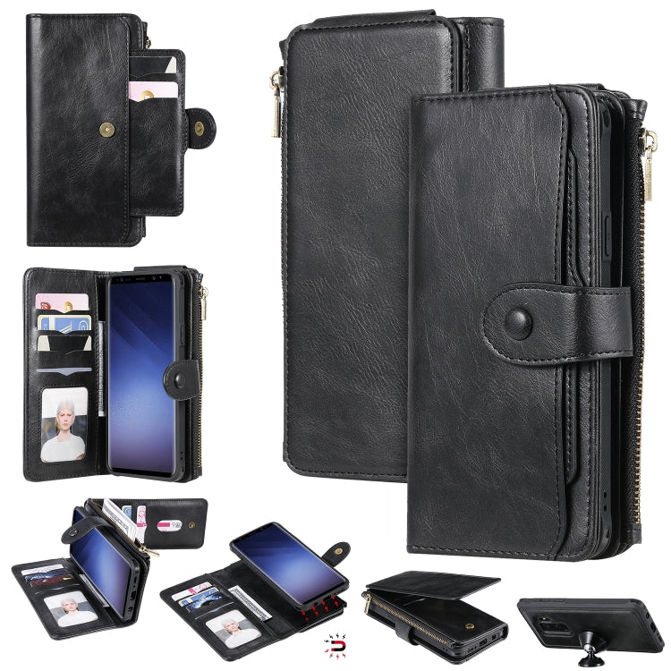 Multifunctional Retro Detachable Magnetic Horizontal Flip Leather Case with Card Slots & Holder & Wallet & Photo Frame, For Galaxy S8+, For Galaxy S9, For Galaxy S9+, For Galaxy S10