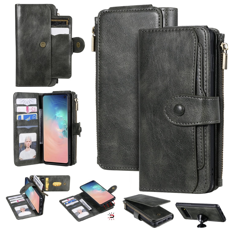 Multifunctional Retro Detachable Magnetic Horizontal Flip Leather Case with Card Slots & Holder & Wallet & Photo Frame, For Galaxy S8+, For Galaxy S9, For Galaxy S9+, For Galaxy S10