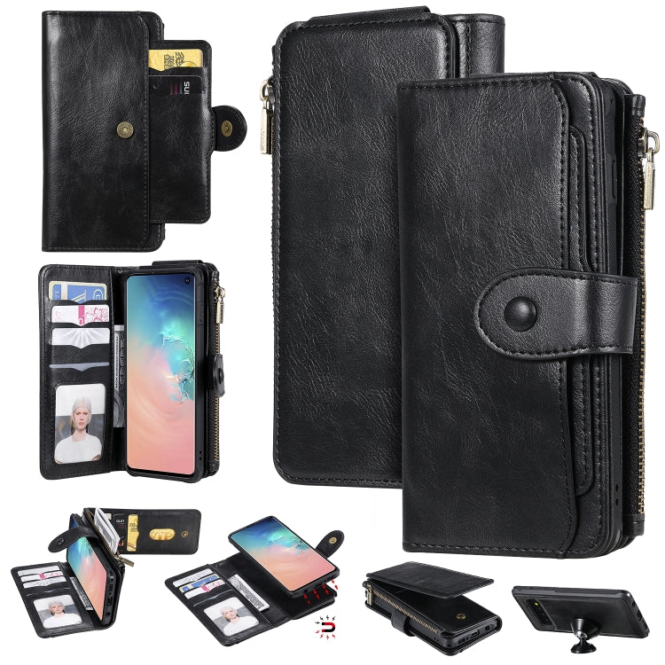 Multifunctional Retro Detachable Magnetic Horizontal Flip Leather Case with Card Slots & Holder & Wallet & Photo Frame, For Galaxy S8+, For Galaxy S9, For Galaxy S9+, For Galaxy S10