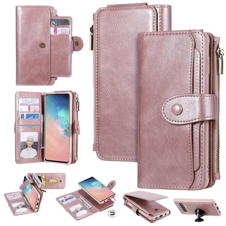 Multifunctional Retro Detachable Magnetic Horizontal Flip Leather Case with Card Slots & Holder & Wallet & Photo Frame, For Galaxy S8+, For Galaxy S9, For Galaxy S9+, For Galaxy S10