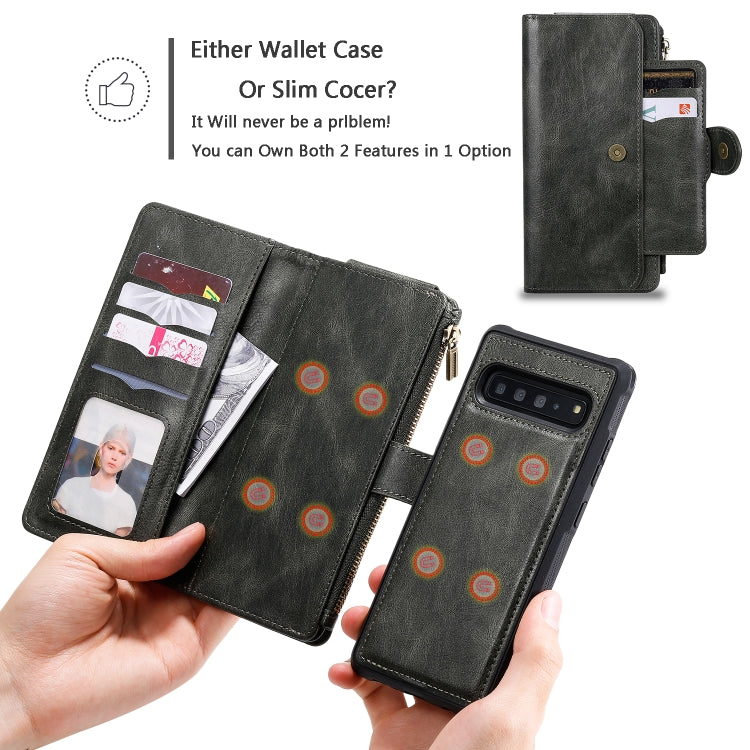 Multifunctional Retro Detachable Magnetic Horizontal Flip Leather Case with Card Slots & Holder & Wallet & Photo Frame, For Galaxy S10 5G, For Galaxy S10+, For Galaxy S10e