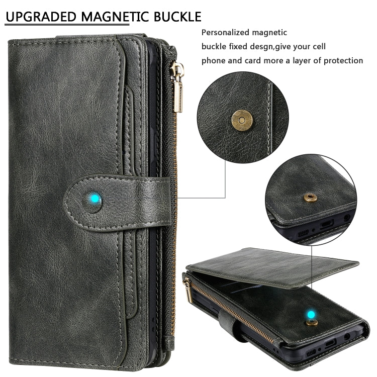 Multifunctional Retro Detachable Magnetic Horizontal Flip Leather Case with Card Slots & Holder & Wallet & Photo Frame, For Galaxy S10 5G, For Galaxy S10+, For Galaxy S10e