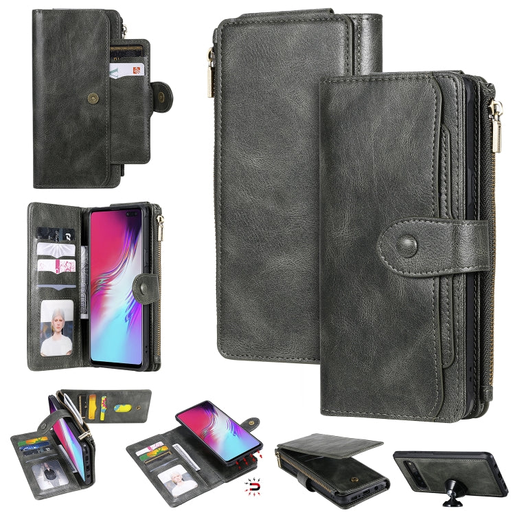 Multifunctional Retro Detachable Magnetic Horizontal Flip Leather Case with Card Slots & Holder & Wallet & Photo Frame, For Galaxy S10 5G, For Galaxy S10+, For Galaxy S10e