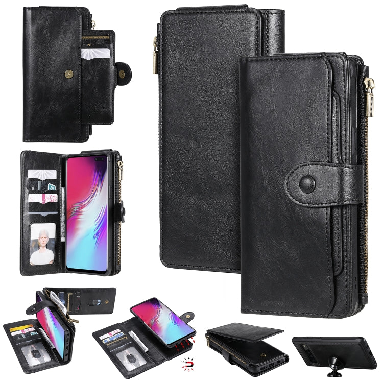 Multifunctional Retro Detachable Magnetic Horizontal Flip Leather Case with Card Slots & Holder & Wallet & Photo Frame, For Galaxy S10 5G, For Galaxy S10+, For Galaxy S10e