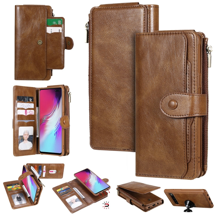 Multifunctional Retro Detachable Magnetic Horizontal Flip Leather Case with Card Slots & Holder & Wallet & Photo Frame, For Galaxy S10 5G, For Galaxy S10+, For Galaxy S10e