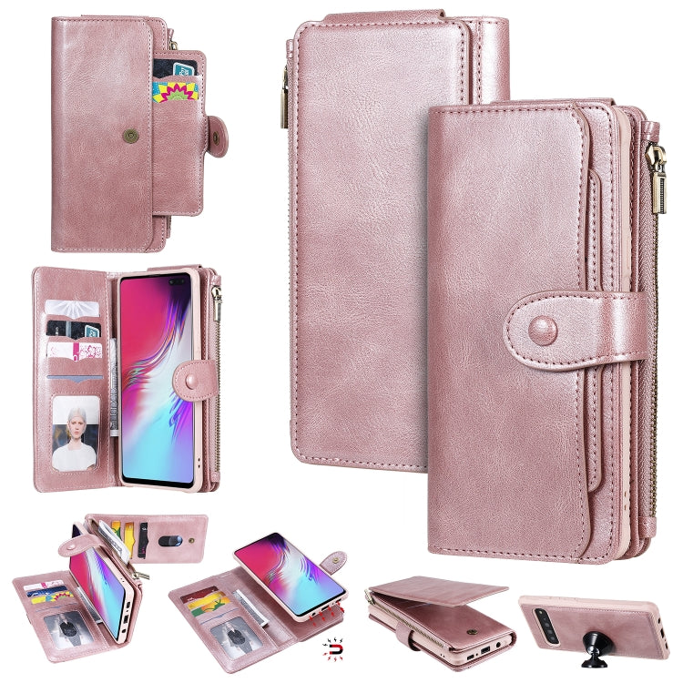 Multifunctional Retro Detachable Magnetic Horizontal Flip Leather Case with Card Slots & Holder & Wallet & Photo Frame, For Galaxy S10 5G, For Galaxy S10+, For Galaxy S10e