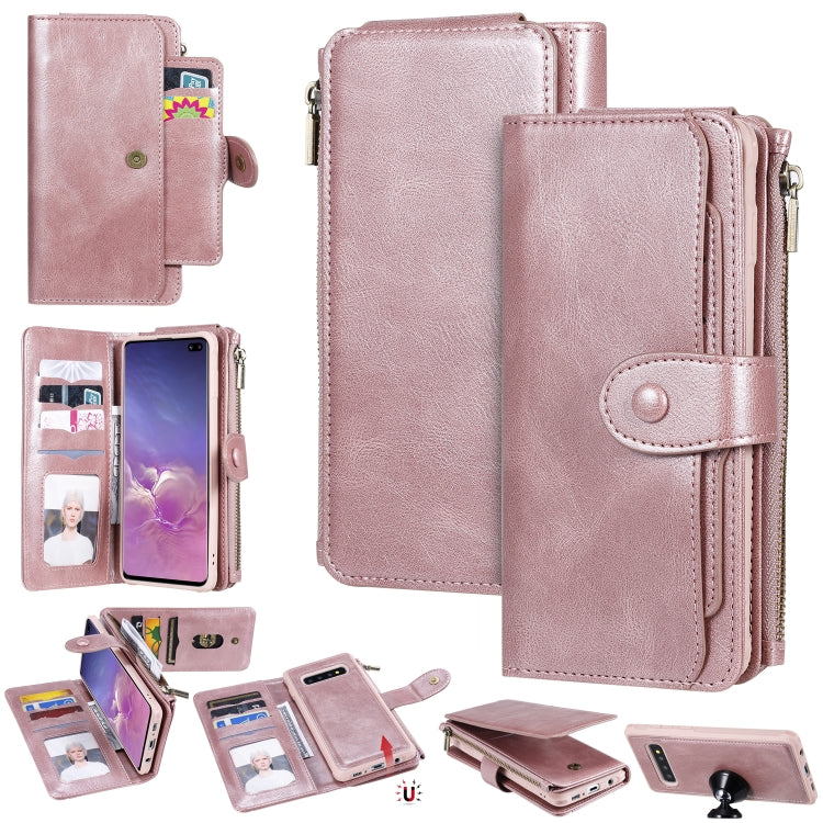 Multifunctional Retro Detachable Magnetic Horizontal Flip Leather Case with Card Slots & Holder & Wallet & Photo Frame, For Galaxy S10 5G, For Galaxy S10+, For Galaxy S10e