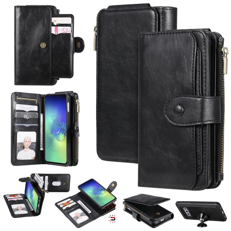 Multifunctional Retro Detachable Magnetic Horizontal Flip Leather Case with Card Slots & Holder & Wallet & Photo Frame, For Galaxy S10 5G, For Galaxy S10+, For Galaxy S10e