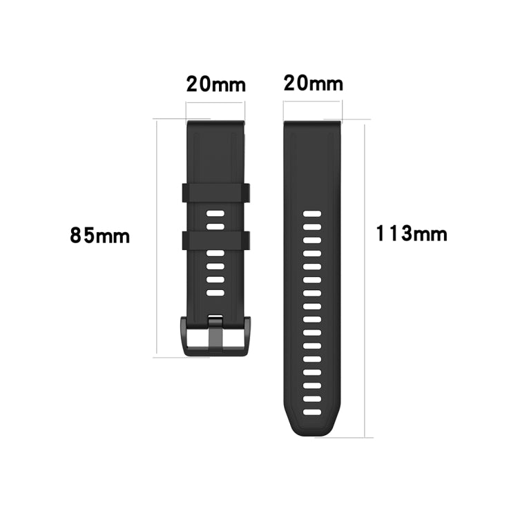 For Garmin Fenix 6S 20mm Quick Release Official Texture Wrist Strap Watchband, with Plastic Button