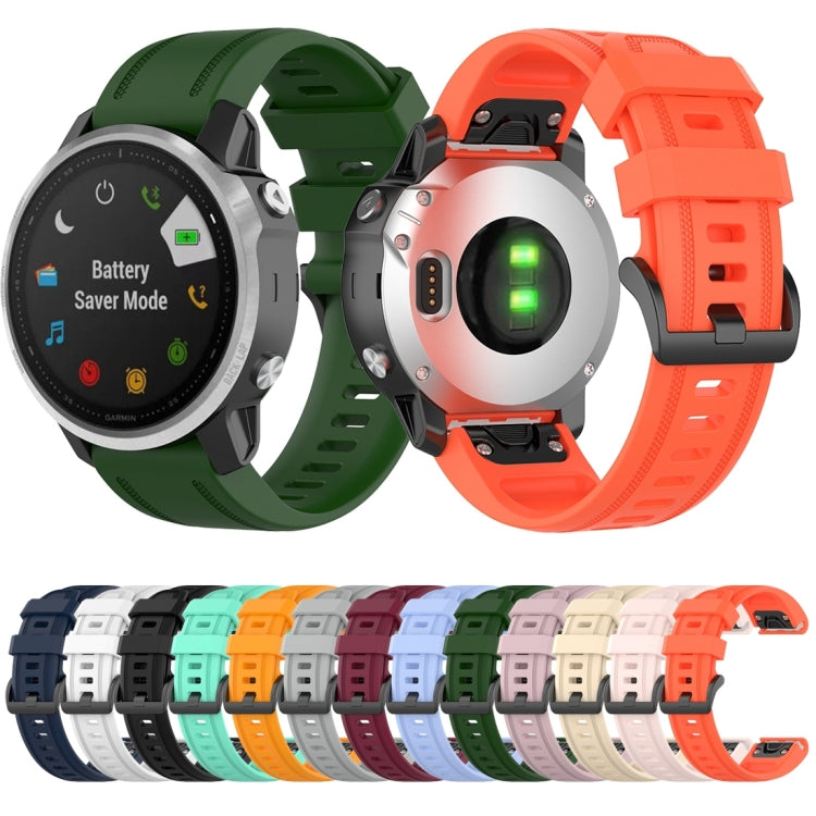 For Garmin Fenix 6S 20mm Quick Release Official Texture Wrist Strap Watchband, with Plastic Button
