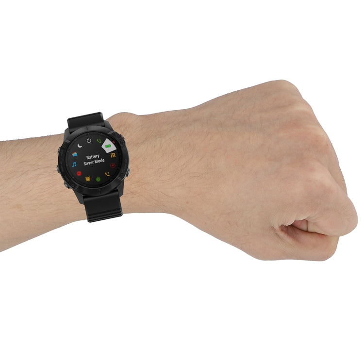 For Garmin Fenix 6X 26mm Quick Release Official Texture Wrist Strap Watchband, with Plastic Button