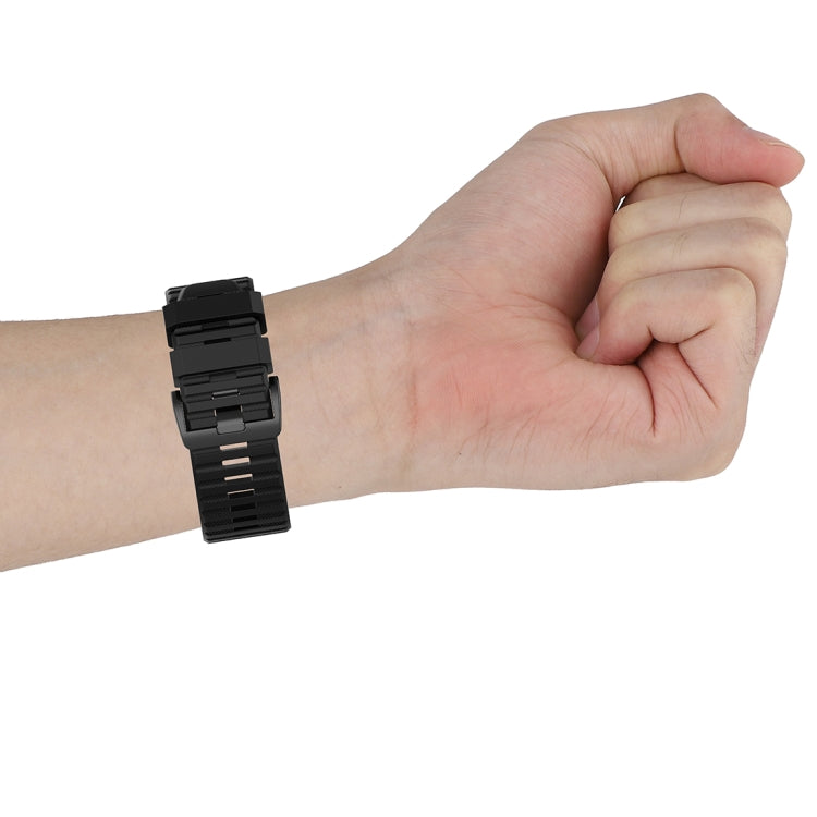 For Garmin Fenix 6X 26mm Quick Release Official Texture Wrist Strap Watchband, with Plastic Button