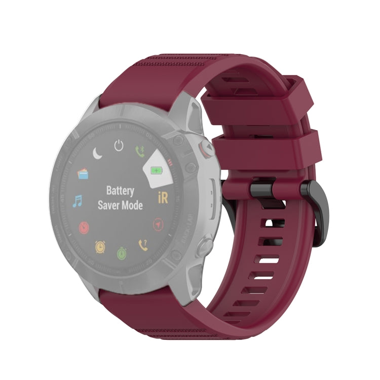 For Garmin Fenix 6X 26mm Quick Release Official Texture Wrist Strap Watchband, with Plastic Button