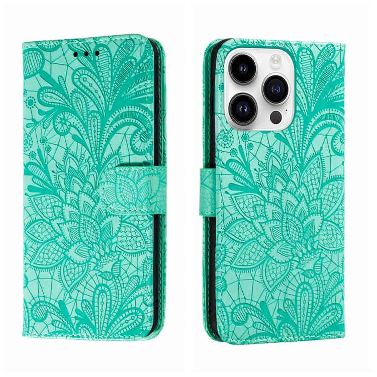 Lace Flower Embossing Flip Leather Phone Case