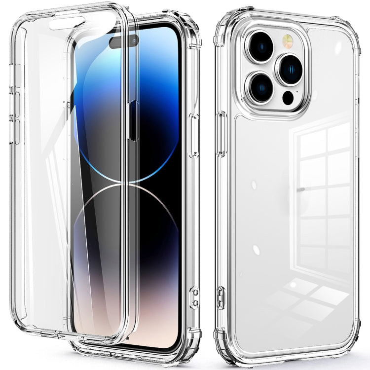 360 Full Body Clear Four Corner Airbags Phone Case, For iPhone 14 Pro