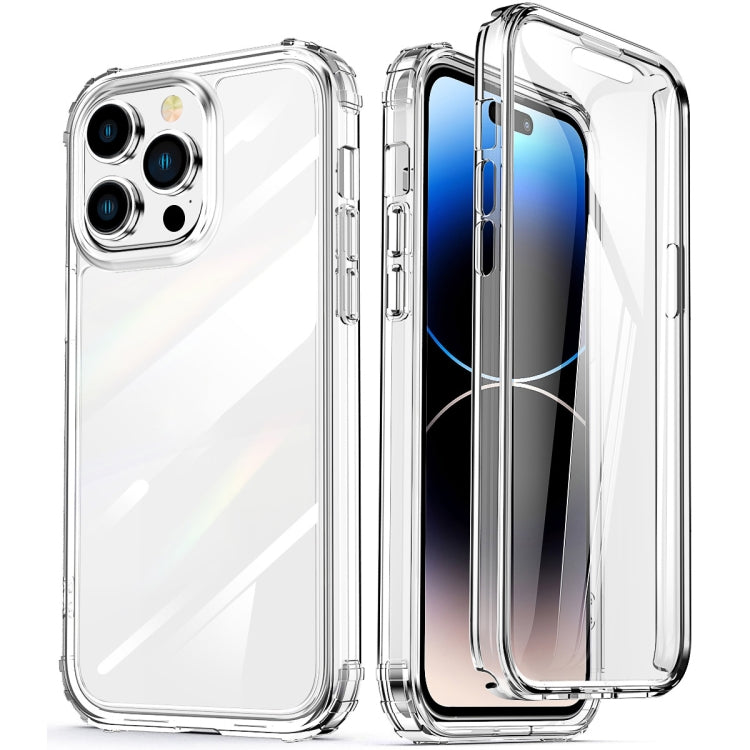 360 Full Body Clear Four Corner Airbags Phone Case, For iPhone 14 Pro