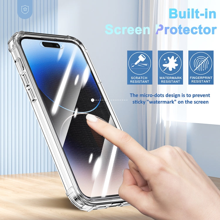 360 Full Body Clear Four Corner Airbags Phone Case, For iPhone 14 Pro