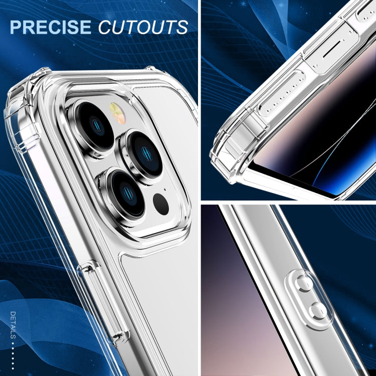 360 Full Body Clear Four Corner Airbags Phone Case, For iPhone 14 Pro