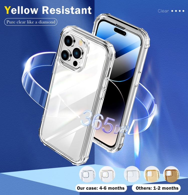 360 Full Body Clear Four Corner Airbags Phone Case, For iPhone 14 Pro