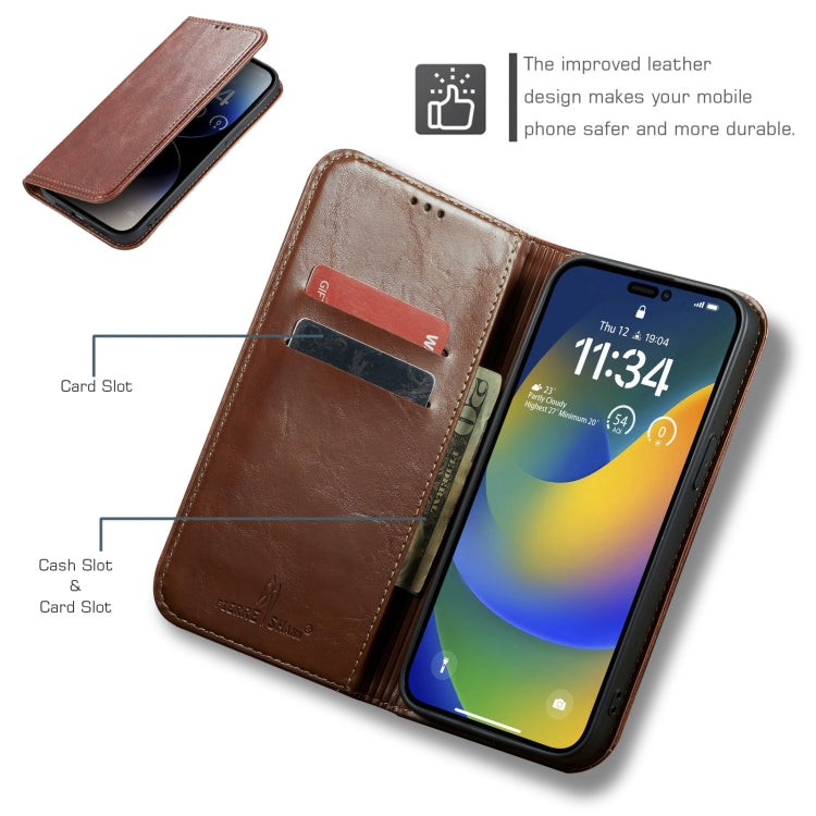 Vintage Bark Texture Wallet Leather Phone Case