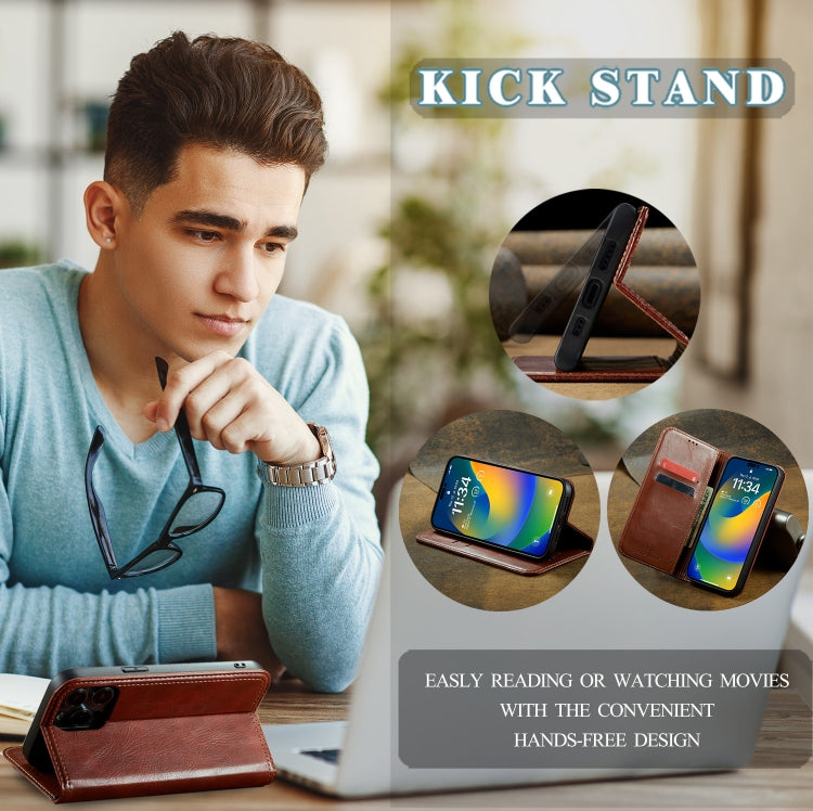 Vintage Bark Texture Wallet Leather Phone Case