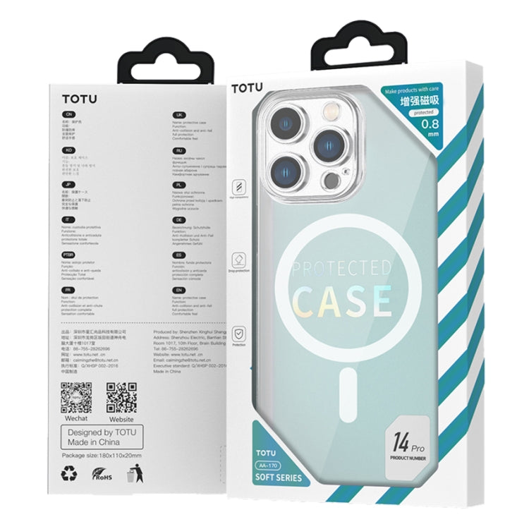 Coque de téléphone TOTUDESIGN AA-170 Zero Feeling Series Frosted Magsafe pour iPhone 14, iPhone 14 Plus, iPhone 14 Pro, iPhone 14 Pro Max