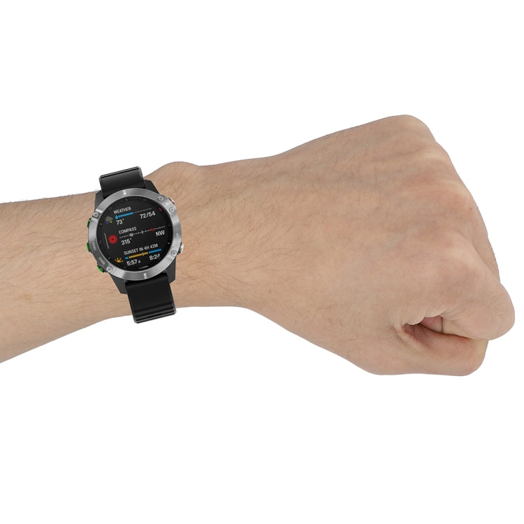 For Garmin Fenix 6 22mm Quick Release Official Texture Wrist Strap Watchband, with Plastic Button